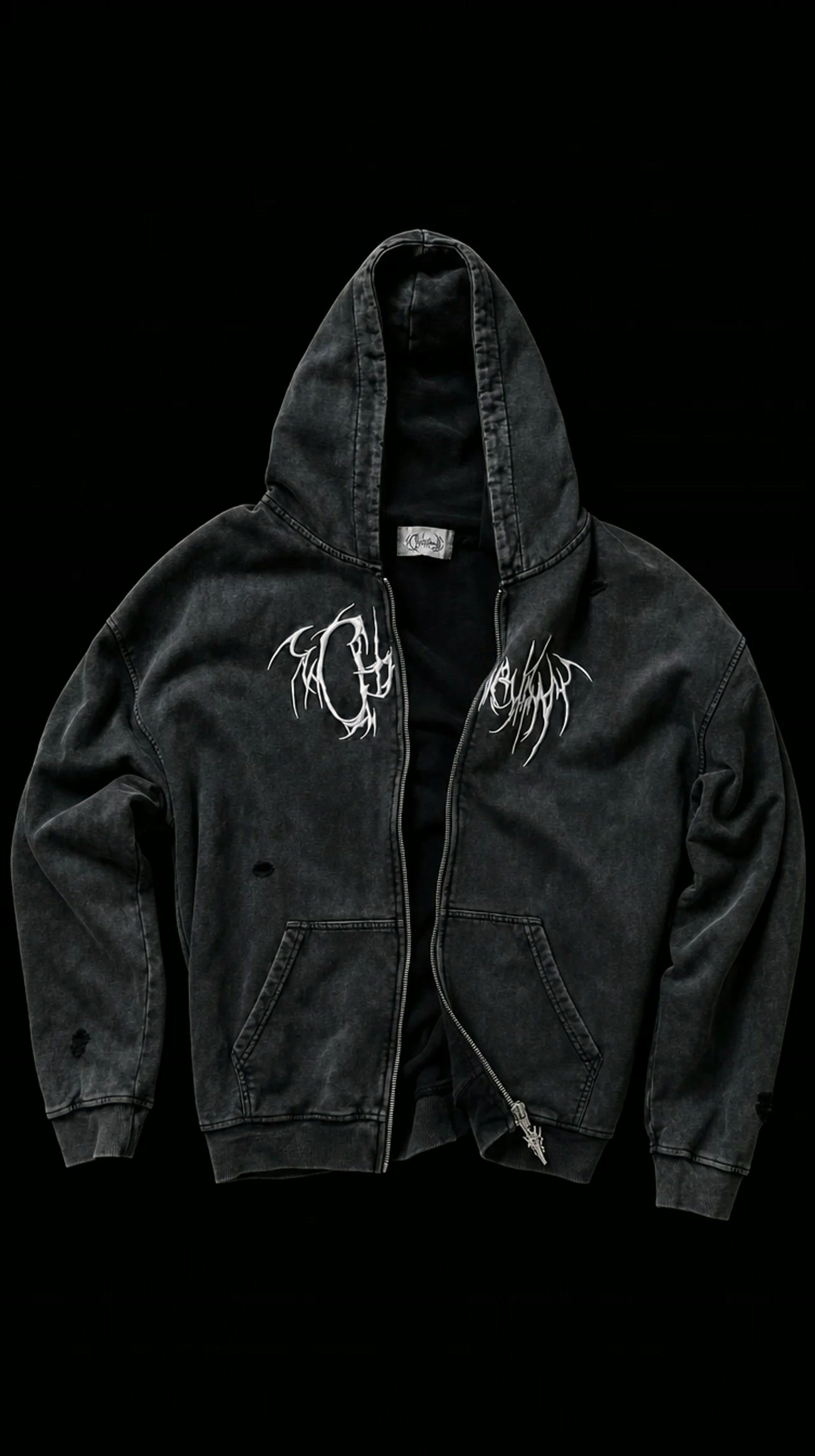 The Obliveyon Zip Ups in Acid Wash, view 2