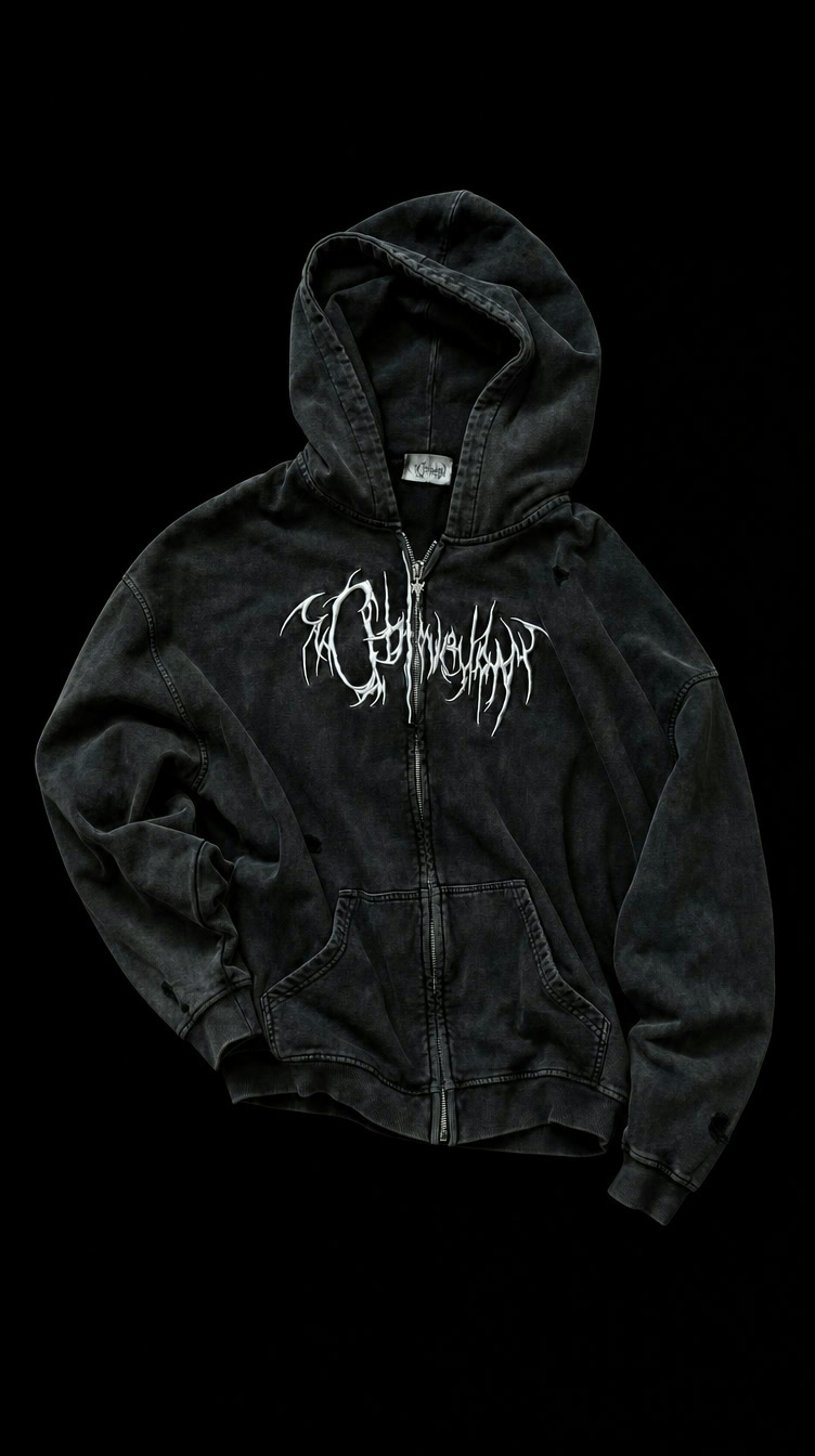 The Obliveyon Zip Ups in Acid Wash, view 3